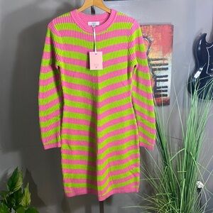 Victor Glemaud small striped knit sweater dress